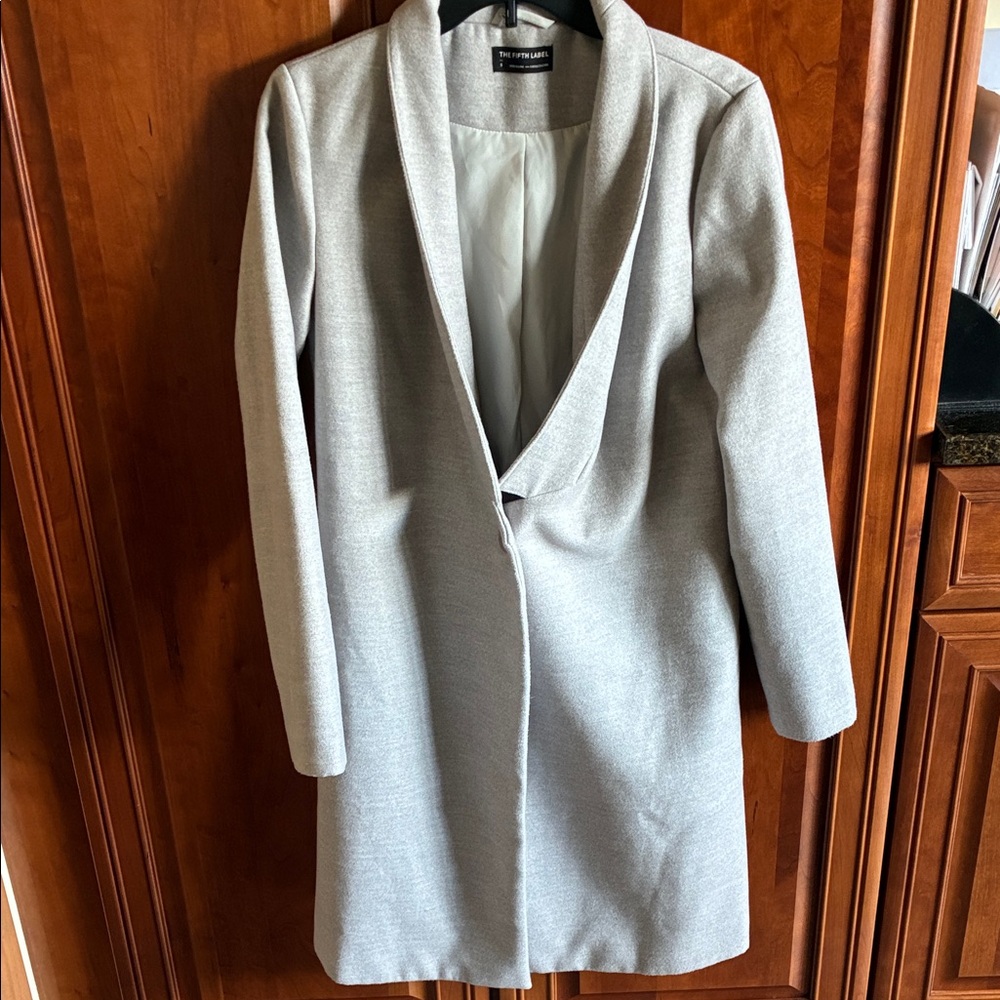 Tahari Light Gray Trench Coat